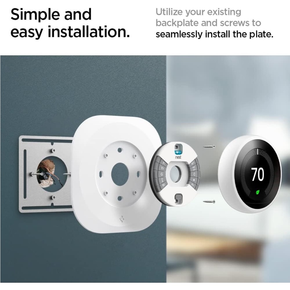 New No Box Spigen Wall Plate Designed for Google Nest - Picture 5 of 5